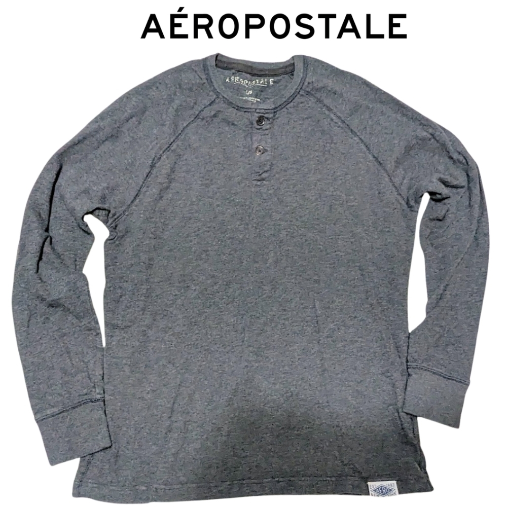 Aeropostale Men's size large long sleeve pullover grey shirt